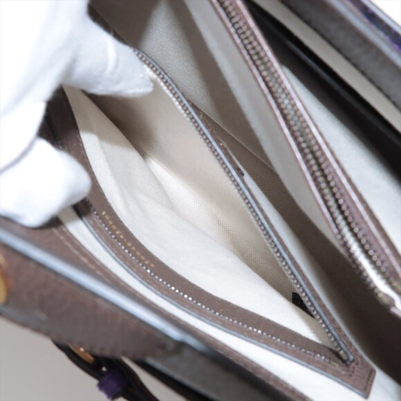 Gucci x Adidas Bamboo Diana Canvas & Leather 2 Way Handbag Beige×Brown 678842 - Picture 14 of 16